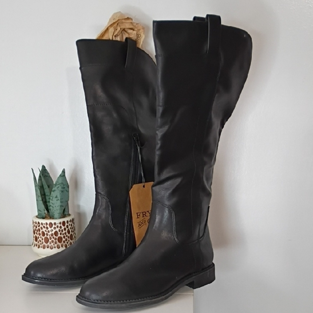 Frye and Co. Womens Giovanna Stacked Heel Riding Knee High Boots Women's 8.5 - Picture 2 of 8
